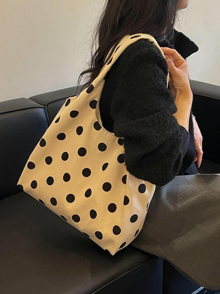 Trendy 2026 Women's Polka Dot Large Capacity Crossbody Tote - Perfect for School & Summer Commuting