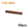 DIY 1*6 Noppen Dünne Figuren Bausteine 50 Stück Steine 1x6 Noppen Größe Kompatibel Mit 3666 Pädagogisches Kreatives Spielzeug für Kinder