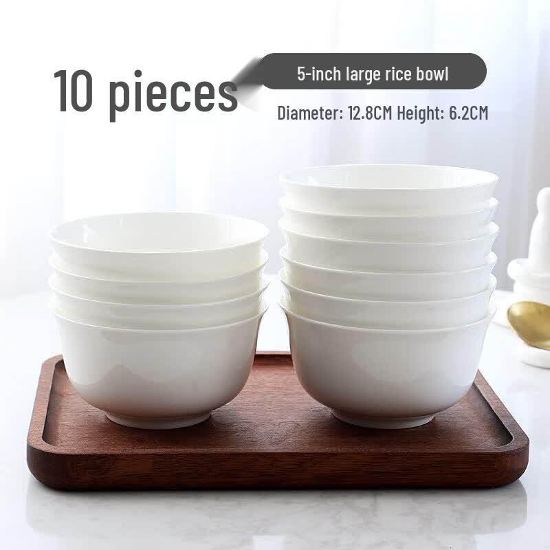 Simple White Ceramic Dinner Bowl