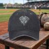 Gothic Style Twisted Texture Washed Baseball Cap Adjustable Buckle Lightweight Breathable Unisex Cap