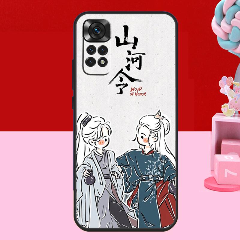WORD OF HONOR Shan He Ling Cartoon Case For Xiaomi Redmi Note 14 13 12 11 10 15 Pro Plus Redmi 15 C 13C 10C 12C 14C Soft Cover