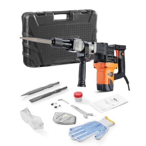 VEVOR Demolition Jack Hammer Concrete Breaker 1400W Electric Hammer 2 Chisel Bit
