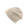 Autumn and Winter New Face Small Letter Cold Hat Women's Ear Protectors Bag Head Knitted Hat Big Head Circumference Stacking Hat