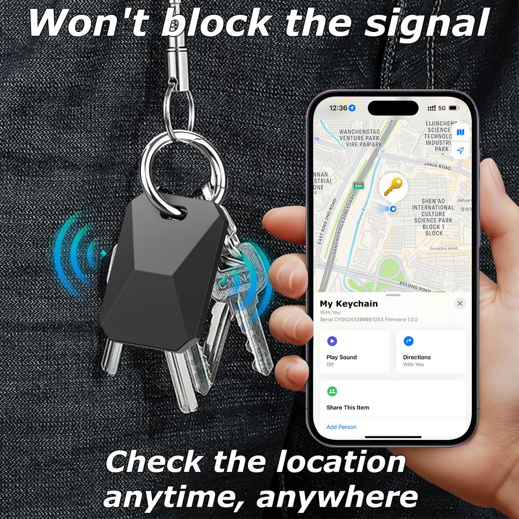 Cyberpunk style Silicone AirTag Case for Apple Airtags Keychain Cover 360° Waterproof Airtag Holder Tracker Accessories Air Tag Case