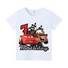 Summer Casual Cartoon Lightning McQueen Short Sleeve Tshirt Kawaii Anime Comfortable Fashion Clothes for Children Boys Girls