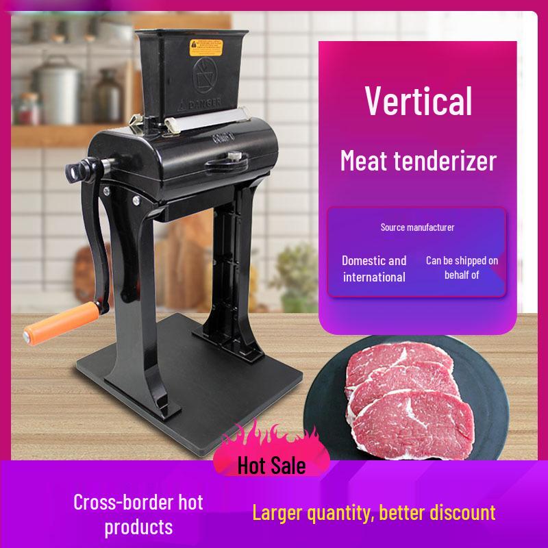 Vertical Manual Meat Tenderizer: Multi-functional Meat Mallet, Steak Slicer & Shredder