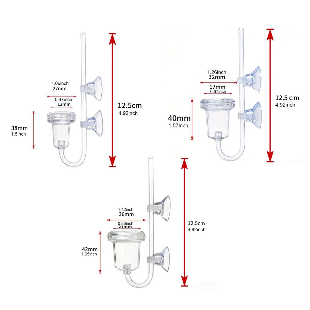 Aquarium Equipment CO2 Atomizer Plastic Double Seal Water Plant Refinement Supply for Freshwater Fish Tank