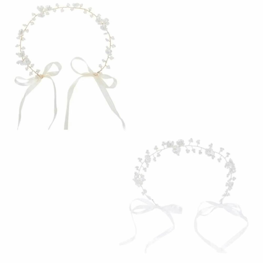 Beaded Wedding Headband Pearls Women's Headpieces Elegant Bride Crown Tiaras  Bridal Party
