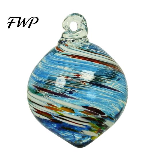 Colorful Holiday Tree Decorations Hand Blown Glass Ball Ornament, Christmas Hanging Decoration Decorative Spheres for Tree, Window, Patio, Garden,