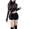 Spring Women's High-Waisted Denim Shorts – Wide-Hipped, Slimming, Hip-Hugging Style