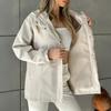 Lightweight Windbreaker Jacket for Women Zip Up Hoodie with Snap Buttons Waist Drawstring Windproof Outwear
