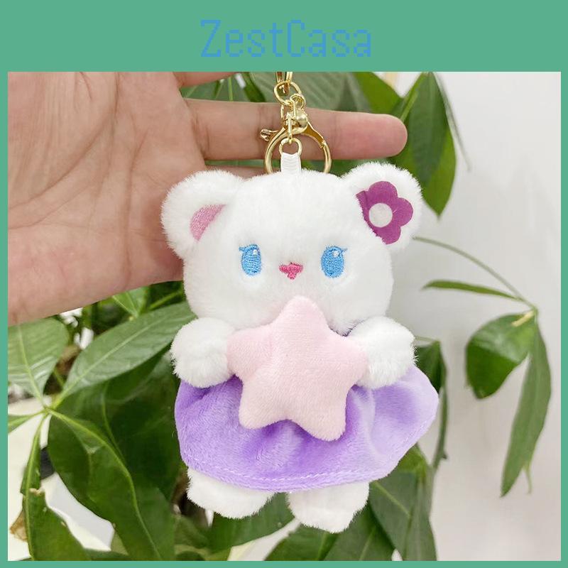 Bear Cartoon Cute Plush Toy Keychain With Short Fur For Kids And Gifts Adults