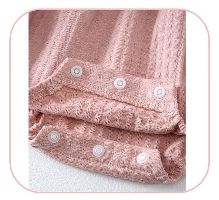 Baby Clothes Long Sleeve Bodysuit Girls Layered Style Newborn Fake Layered Coverall Baby Preparing for Birth Gift Embroidery Solid Pink 12M [Baby koi]