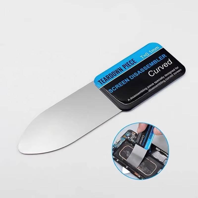 Metal Screen Opening Pry Tool 5Pcs 0.1mm Ultra Thin Disassembly Spudger Piece for Power Bank Earphone Repair
