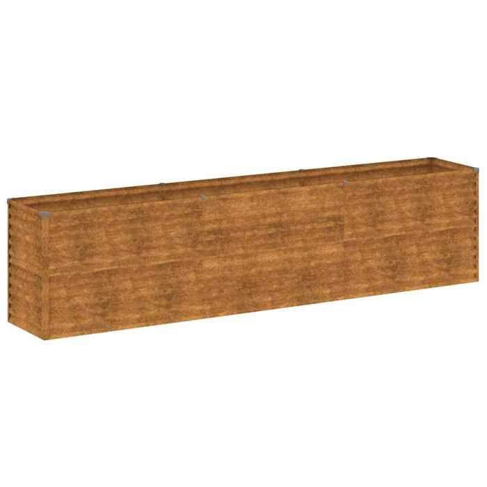 VidaXL Lit surélevé de jardin 291x50x69 cm acier corten 151986