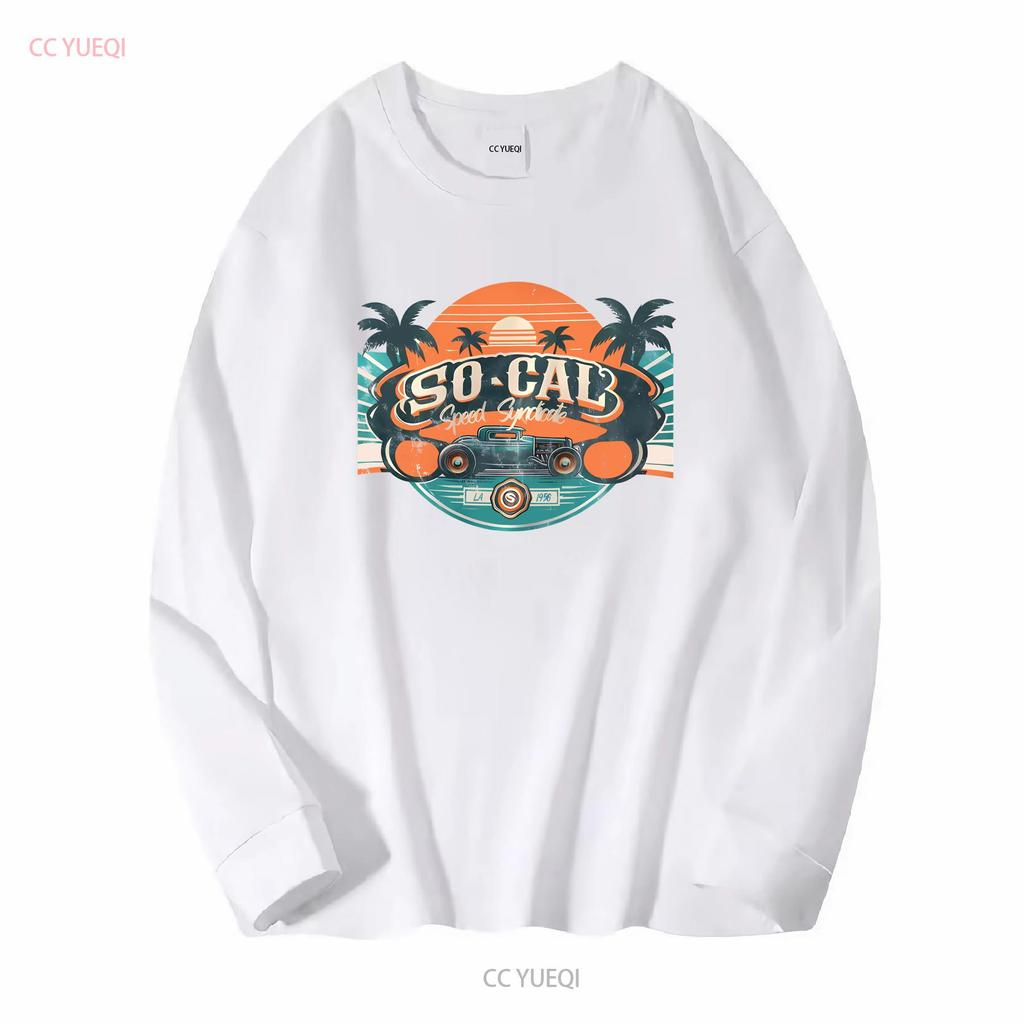 Socal Speed Perforunisexce Gear T Shirt Long Or Short Sleeves Vintage Washed Breathable Streetwear Stretched Homme Graphic Unisex