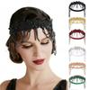 Shiny Flapper Headband Chain Tassel Korean Style Hair Band Bridal Headdress  Stage Performance