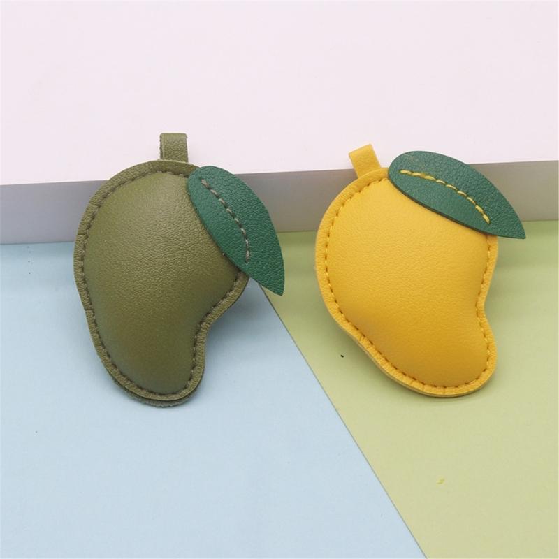 Leather Keychain Accessory Artistic Fruit Shape Portable Bag Embellishment Suitable for Backpacks or Key Decorating
