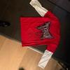 RogueWave Y2K T Shirt Men New Hip Hop Red Printing Round Neck Oversized Long Sleeved T Shirt Casual Gothic Clothing Tops Streetwear
