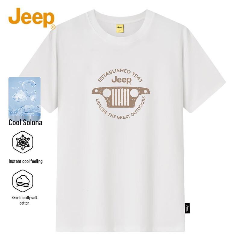 

JEEP Men s Cool-Touch Drop-Shoulder Short Sleeve T-Shirt M