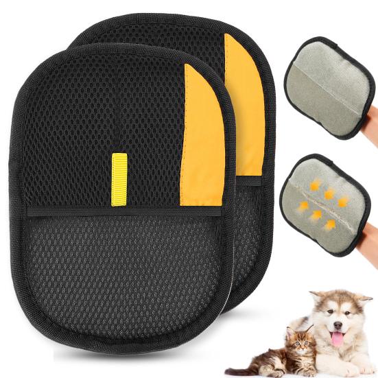 5Pcs/Set Pet Hair Remover Reusable Electrostatic Dogs Cats Hair Removal Gloves Lint Removal Tool for Clothing Furniture Car Seats