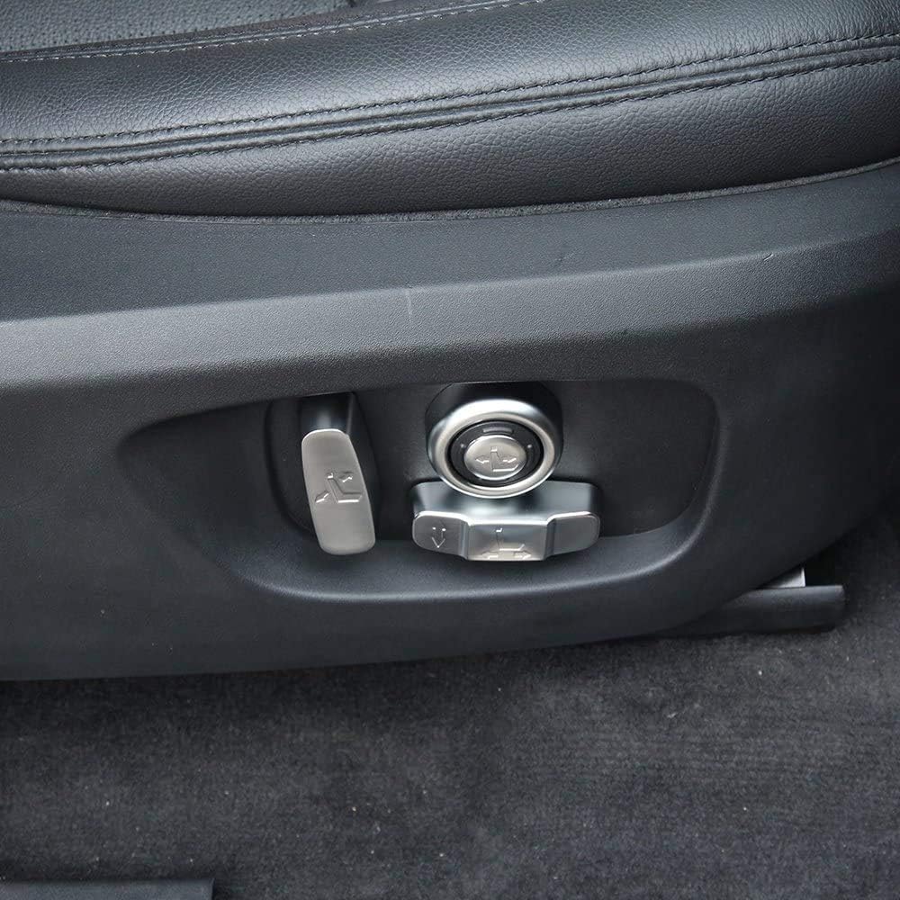 ABS 8Pcs Seat Adjustment Button Trim Cover Accessories for Land Rover Defender 110 2020 (Silver)