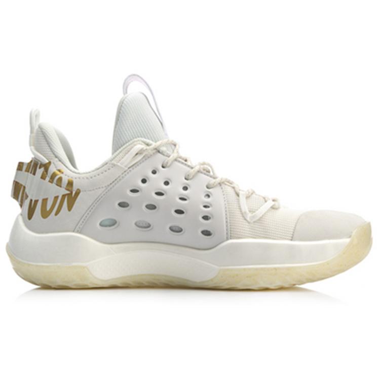 New Season CBA Champion Shoes Glory Edition   White/Gold | LINING Sonic VII LOW Sneakers ABAP033-8