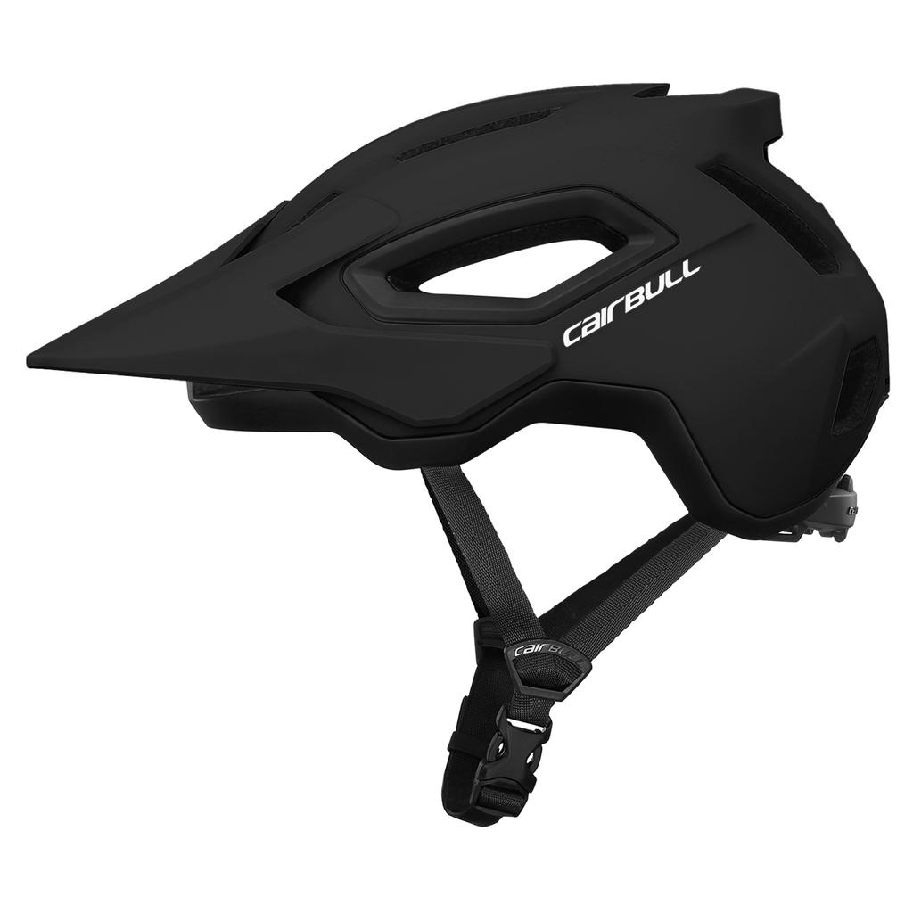 Mountain Bike Helmet Half Helmet for Cycling Road Trail with Visor Compatible MX Goggles Cool Fiber Padding Black M(54