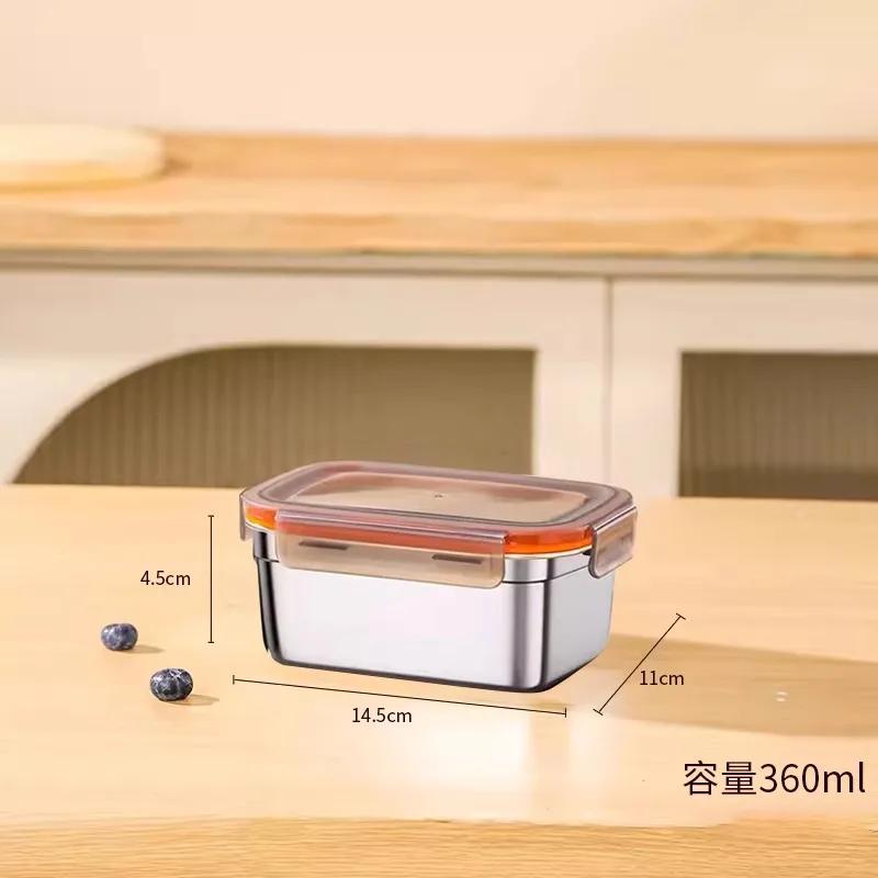 

Портативный контейнер для хранения свежей пищи из нержавеющей стали 316, герметичный холодильник, специальный контейнер для фруктов Bento с крышкой для пикника и риса