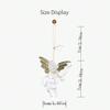 4Pcs/Pack Christmas Mini Angel Pendant Christmas Tree Ornament Wings Angel Pendant Transparent Acrylic Home Shop Decoration Window Pendant