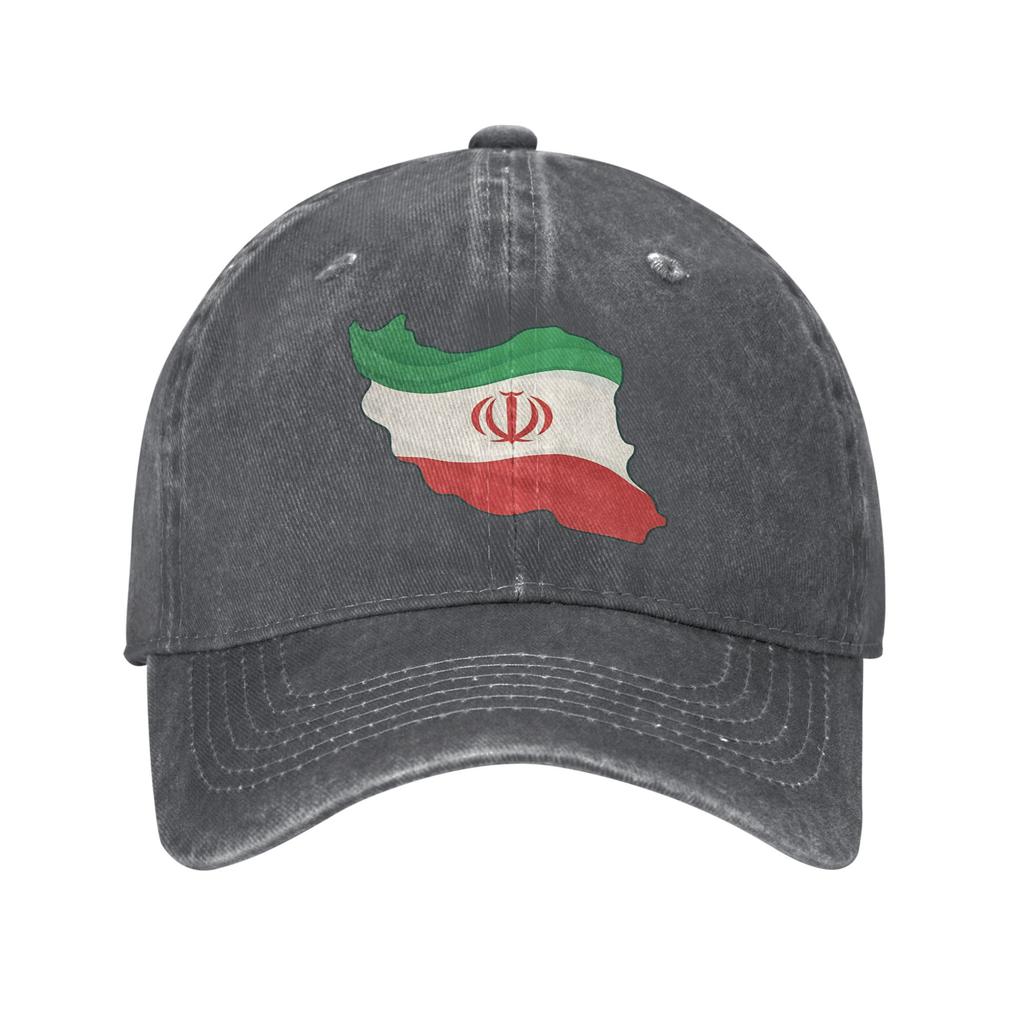 Summer Iranian Identity  Flag Wrapped Map Baseball Cap Sun  Wholesale Washed Trucker Hat Female Male Street Style Baseball Caps