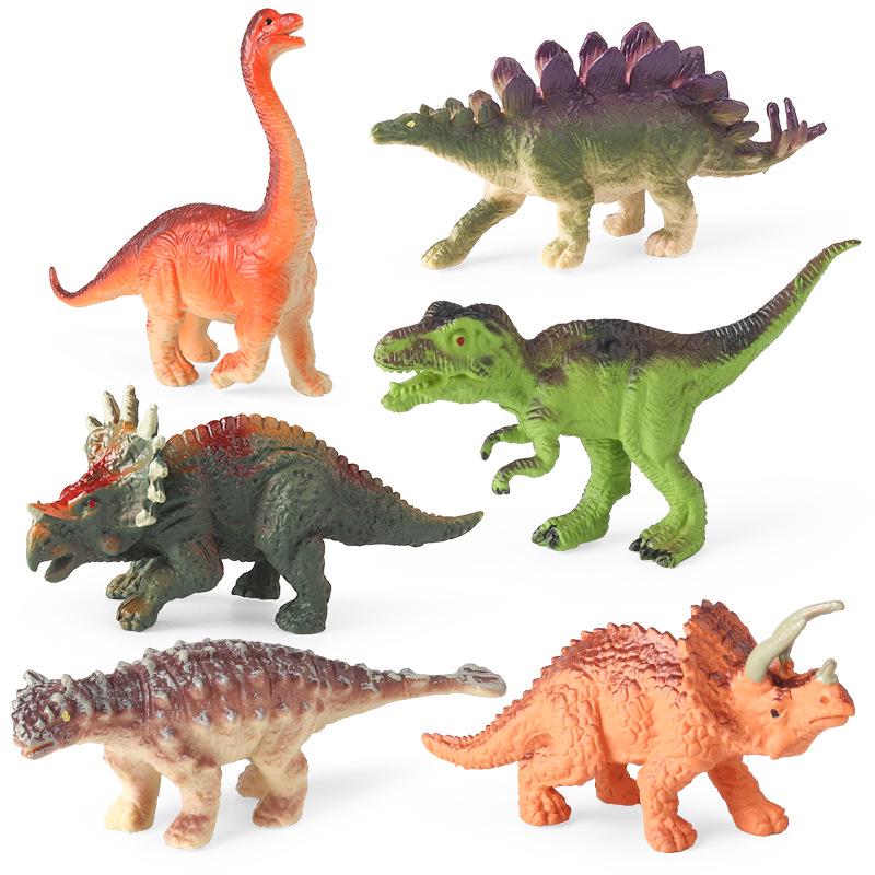 Dinosaur Mini Toy Set: Stegosaurus, T-Rex, Spinosaurus, Pterodactyl Models for Children