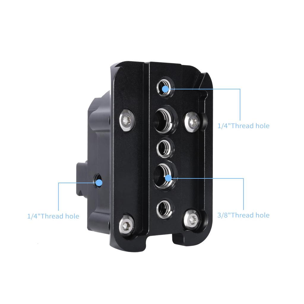 NICEYRIG Gimbal Manfrotto Standard Power Supply Plate Compatible with DJI RS 3 4 Pro Aluminum Alloy Power Base External Power Conversion Power Supply