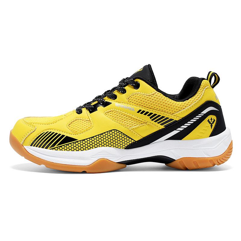 

New 2026 Badminton Shoes Table Tennis Shoes Couple Comfortable Non-slip Court Shoes Indoor/Outdoor Training Shoes 45 жовтий