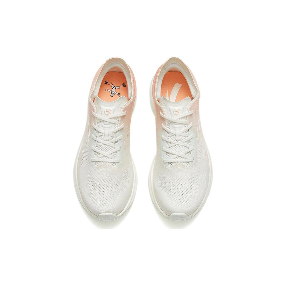 New Anta Hydrogen Run V Anti Slip Wear Resistant Low Top Casual Running Shoes Women's White Pink 122325540-6