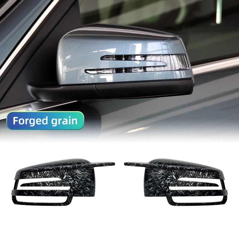 For Mercedes Benz W176 W246 W204 W212 W221 C117 X204 X156 2 Pcs Replacement Carbon Fiber Pattern Rearview Side Mirror Cover Caps