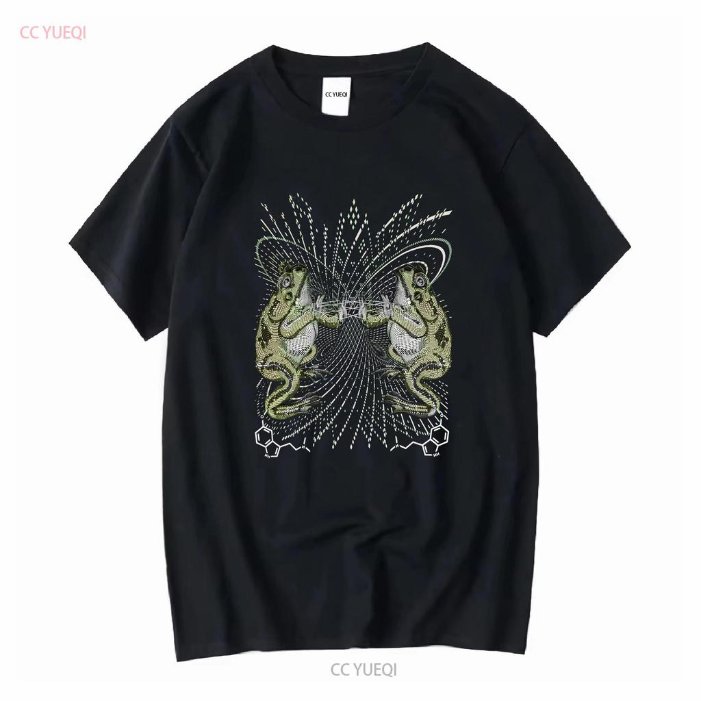 Glowing Bufo Alvarius Psy Trance T Shirt UV Active Goa Festival Psychedelic Tribal Men Screenprinted Art DMT Toad vintage