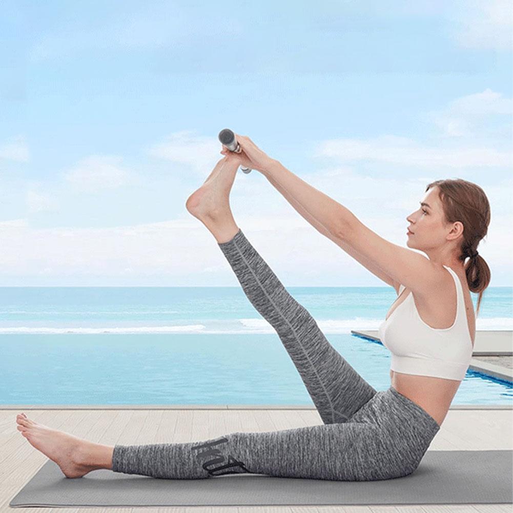 Yoga Çubuğu 5 Ft Kaymaz Saplı Esneme Çubuğu Egzersiz Çubuğu Yoga Pratiği İçin Esnetme Çubuğu Esneklik