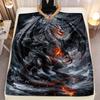 Dark Dragon Art Pattern Decorative Throw Blanket for Sofa, Bed, Living Room, Home Decor, and Outdoor Environment