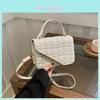 Fashion Plaid Woven Texture Handheld Small Bag For Women With Trendy Design For Daily Use