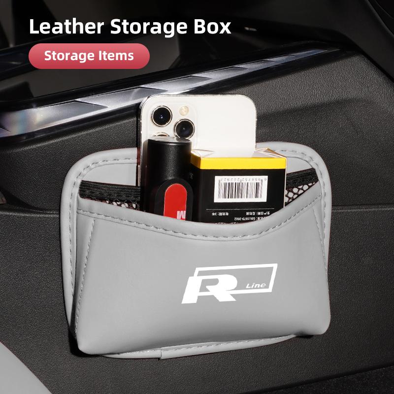 T25PU Leather Car Storage Organizer Bag Pocket For Volkswagen VW Polo Golf T5 Caddy T4 Touran GTI Passat Scirocco Tiguan GTD GTE
