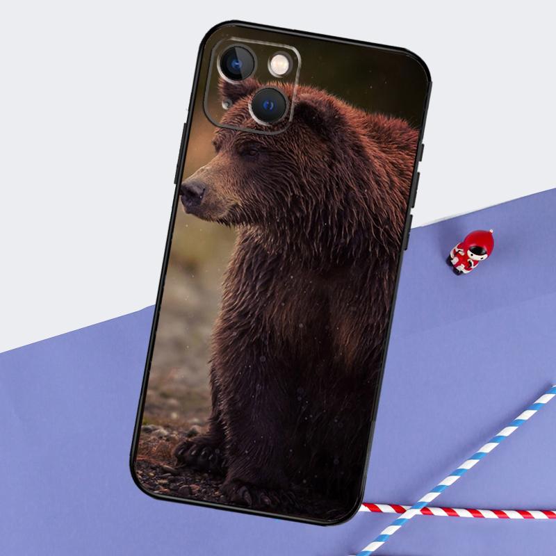 

Grizzly Bear Animal Phone Case For iPhone 16 Pro 15 Pro 11 12 13 14 Pro Max Mini XR 16e 15 16 Plus Cover Shell iPhone 13