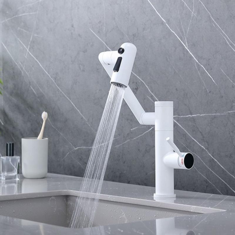 Temperature Digital Display Basin Faucet 3 Mode Stream Sprayer Hot Cold Water Sink Stainless Steel Mixer Wash Tap For Bathroom