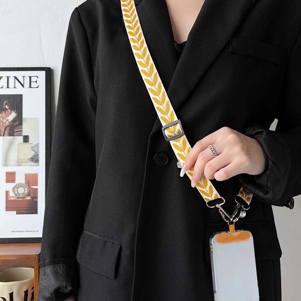 Universal Adjustable Mobile Phone Lanyard for Women Crossbody Single Shoulder Neck Strap Pearl Pendant Hanging Loss Rope
