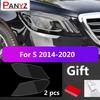 2 Stück Scheinwerfer-Schutzfolie für Mercedes Benz W222 S 350 450 500 400 Schwarzer TPU-Aufkleber Transparente Dekorationszubehör