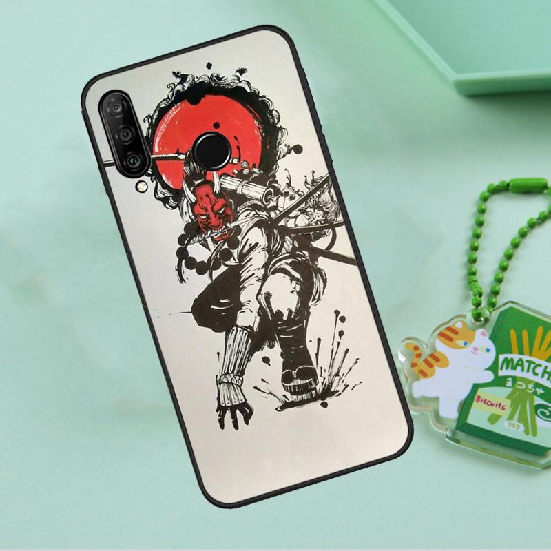 Oni Hannya Mask For Huawei Nova 12i 12s 7i 8i 11i 9 10 SE Y90 Y60 Y70 Y72 Y61 Y91 P30 P40 Lite P60 Pro Case