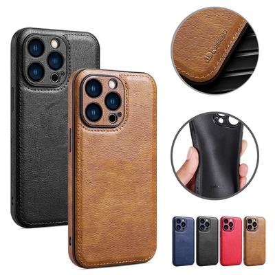 Luxury PU Leather Phone Case For iPhone 15 14 13 Pro Max 12Pro 11Pro Max 13 12 Pro XS MAX XR X SE 7 8 Plus Fashion Back Cover