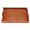 Portable Binaural Rectangle Shape   Wood Tea Coffee Food Serving Tray Plate (Light Color)