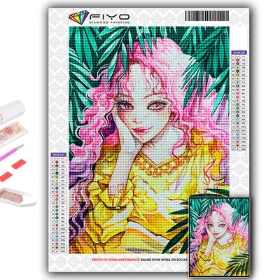 Pittura Diamante 5D Completa Fai da Te Cartone Animato Carina Ragazza Nobile Pittura Diamante 5D