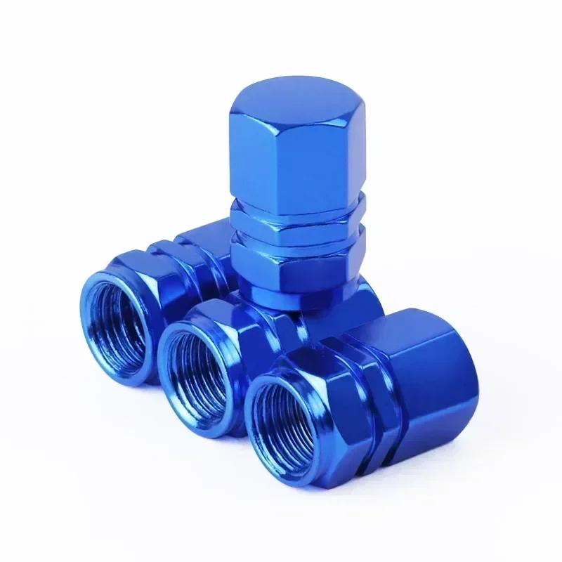 4PCS Car Tire Stem Valve Caps Aluminum Alloy Car Wheel Tire Valve Rim Stem Covers Airdust Waterproof For Automobiles Motorcycle